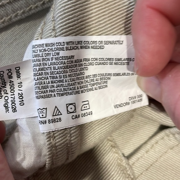 Gloria Vanderbilt Amanda Khaki Jeans with Embellished Pockets Women's Size 10 AV - Picture 7 of 10